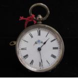 A Continental silver pocket watch stamped 900