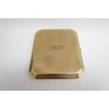 A 9ct gold cigarette case,