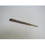 A Tiffany & Co Sterling silver letter opener with pierced handle, 16cm long,