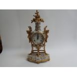 A Victorian & Albert Museum Marie-Antoinette clock in fine porcelain,