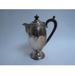 A Joseph Gloster silver chocolate/coffee pot, marks rubbed,