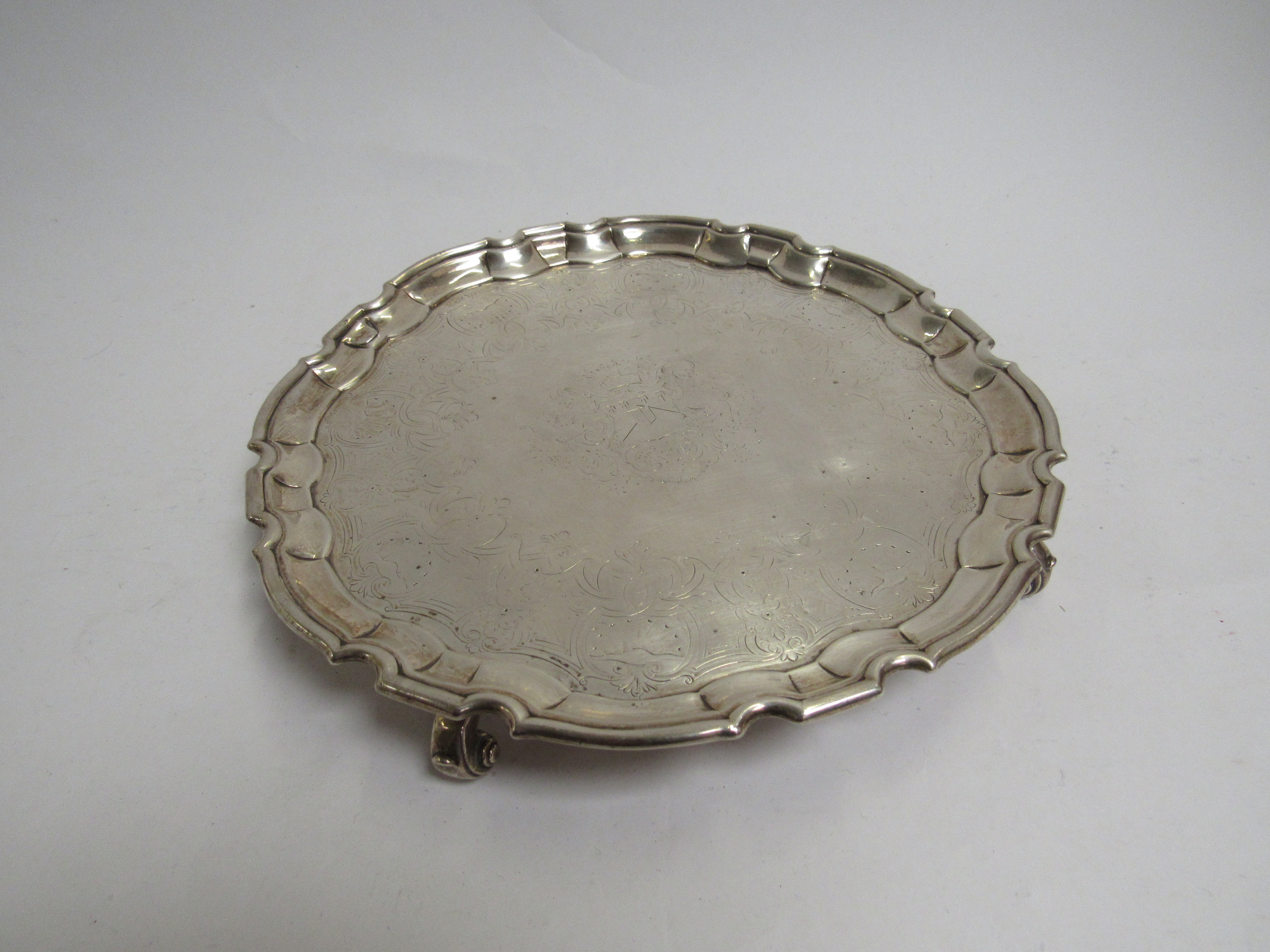 A George II John Tuite silver salver,