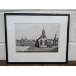 The Great Quad at Rossall School, Fleetwood Limited edition etching. 104/200 Pencil signed.