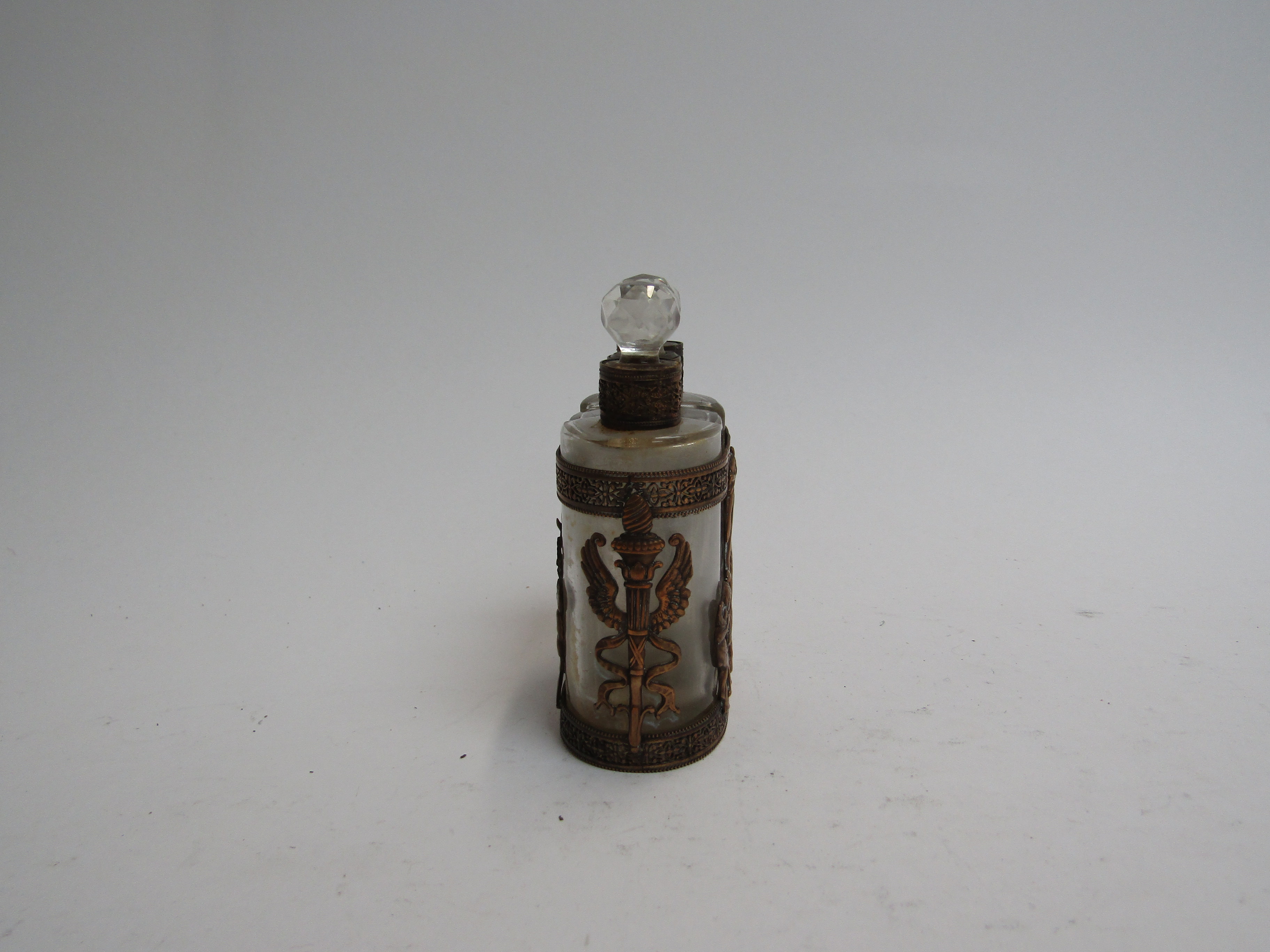 An Edwardian three bottle scent bottle in ornate case, - Image 2 of 6
