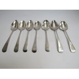 A matched set of six Georgian silver dinner forks,