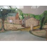 JACK MUIR: Watercolour depicting cow and farm, signed and dated '76,