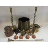 A box of assorted copper and brass