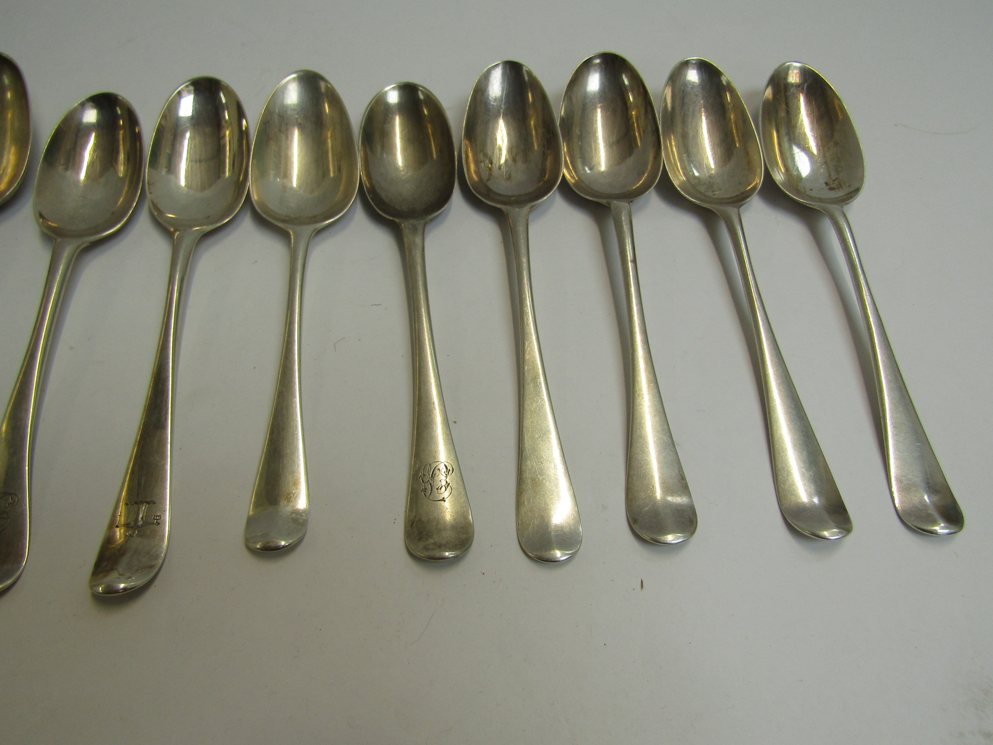 A quantity of Georgian and later silver spoons & teaspoons, - Image 3 of 3