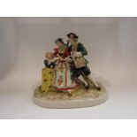 A 20th Century German porcelain family figure group in 18th Century style,