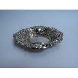 A Chick & sons Ltd silver floral embossed dish 15cm long, Birmingham,