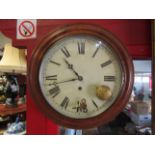 A Victorian dial clock with Roman numerated face,