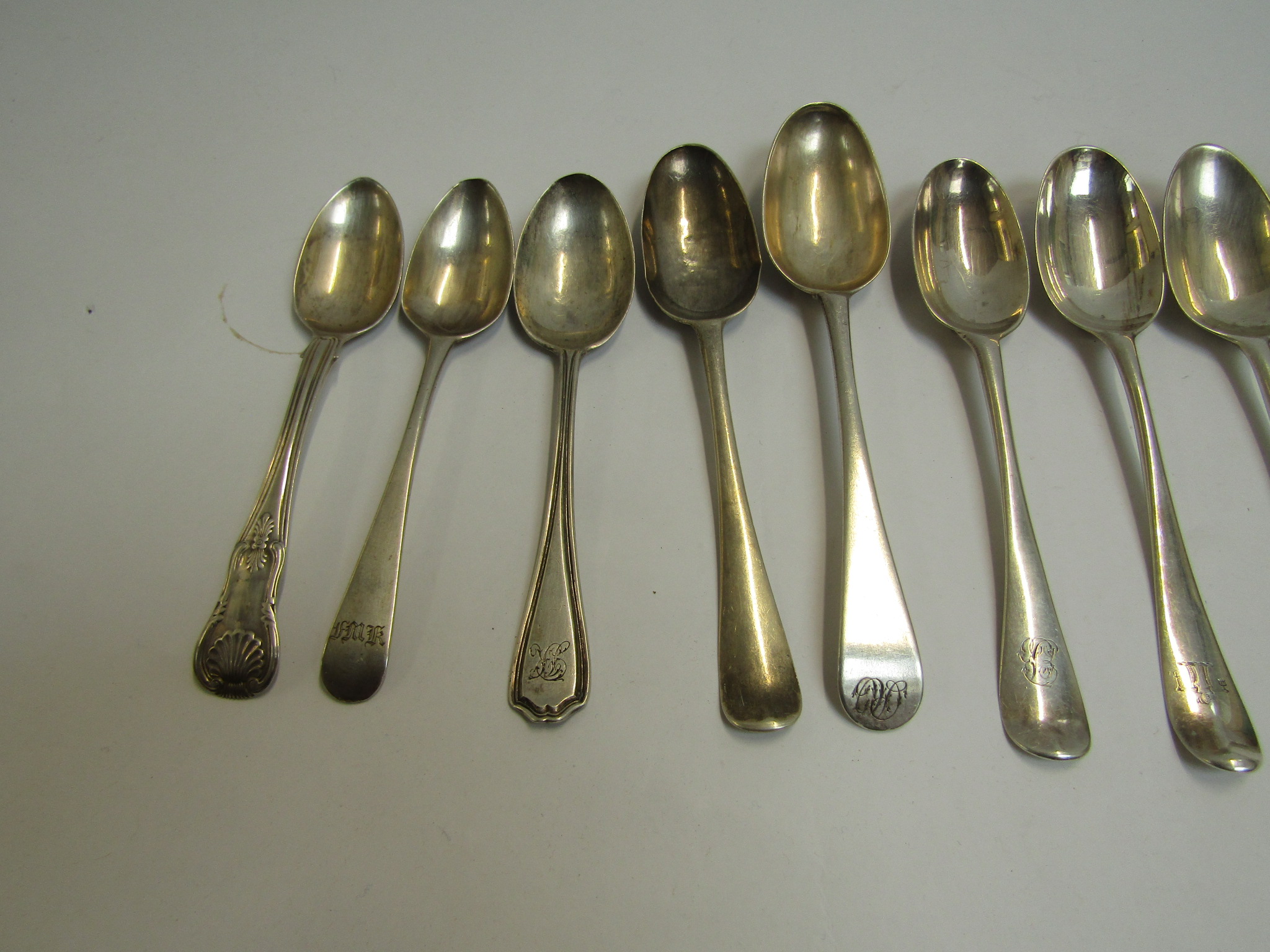A quantity of Georgian and later silver spoons & teaspoons, - Image 2 of 3