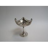 A silver cream jug and pin dish,