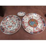 An Imari wall plate (a/f - small chip to rim),
