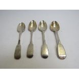 Four various 19th Century silver teaspoons, various makers and dates,