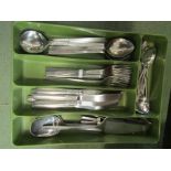 A collection of retro Viners 'Love Story' pattern cutlery,