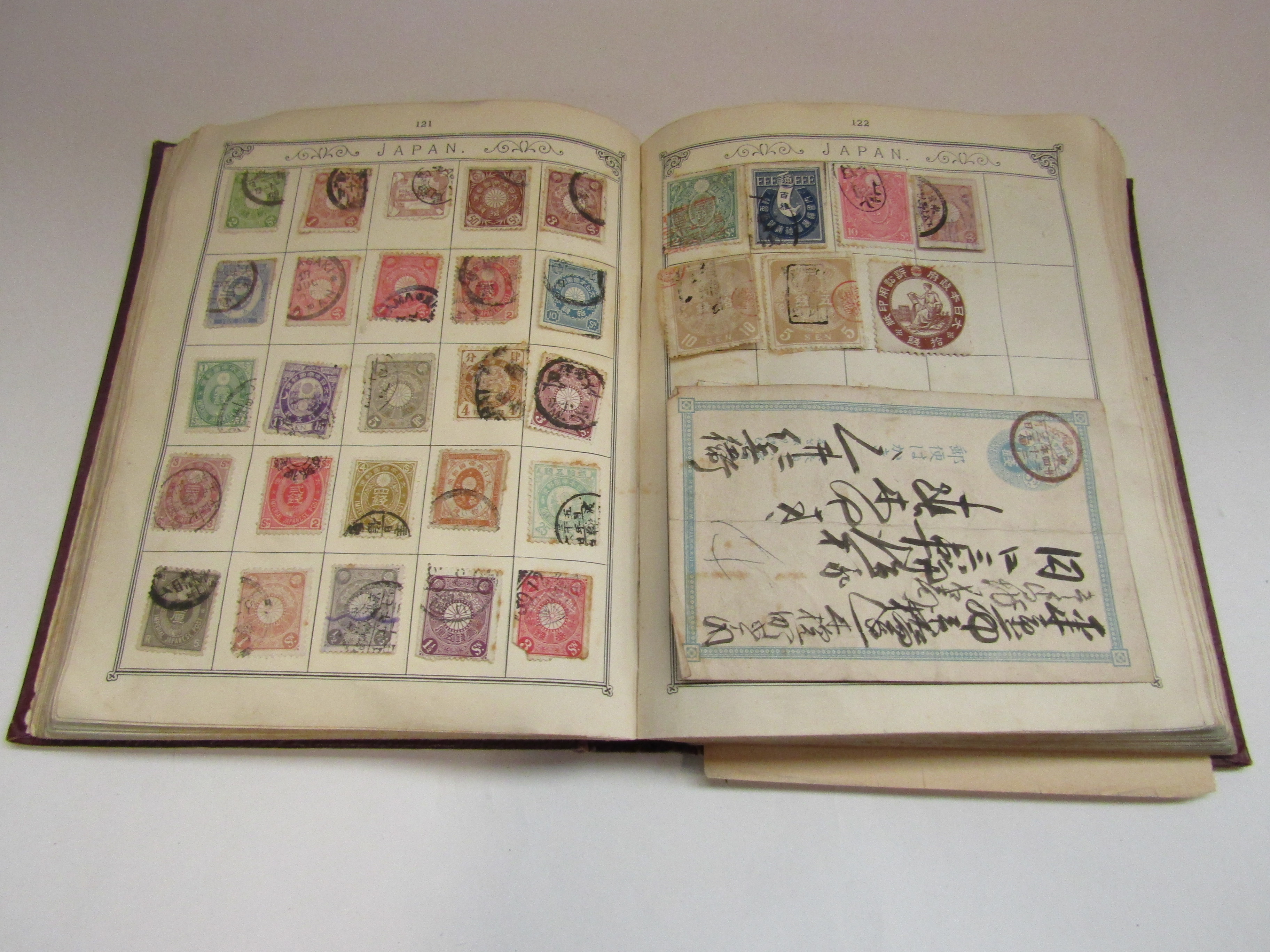 The Lincoln Stamp Album with contents