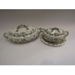 Two 19th Century Furnivals "Charm" pattern lidded serving tureens one complete with original ladle