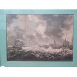A late 18th/early 19th Century etching depicting maritime scene,