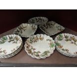 A quantity of early 20th Century Ridgways "Vine" design table wares including dessert plates,