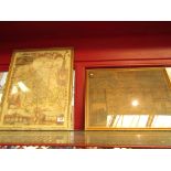 A 20th Century reprint of a 17th Century map of Middlesex by John Speed, framed and glazed,