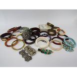 A good selection of 1960's/70's fashion bangles and bracelets,