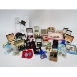 A box containing a variety of middle 20th Century and later costume jewellery,