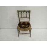 A Regency simulated bamboo hand-painted chair, Height 83cm x Width 38cm x Depth 41cm,