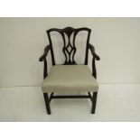 A 'Chippendale' mahogany elbowchair,