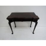 A George II mahogany card table Circa 1740-50,