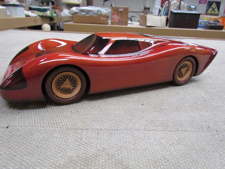 A carved wooden sports car by Woodley Productions, - Image 3 of 4