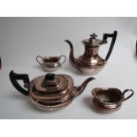 A Viners silver plated four piece tea and coffee set,