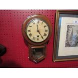 A miniature drop-dial wall clock by HAC (Hamburg American Clock Co.