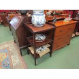 A 19th Century mahogany 3 tier washstand with 3/4 raised gallery back,