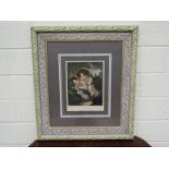 Painted by G.H. Harlow and engraved by H. Meyer "The Proposal" ornately framed.