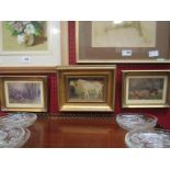 Two Elizabeth Ansell prints of hunting scenes and a print of horse,