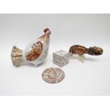STANISLAS REYCHAN (1897-1994) Four pieces of figurative studio pottery including a hen figure.