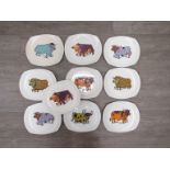 A group of ten Beefeater Steak plates by English Ironstone Pottery Ltd