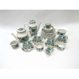 A Midwinter "Spanish Garden" pattern tea and coffee service for ten
