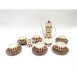 An Empire Porcelain Co. 'Checkmate' pattern coffee service.