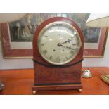 A Victorian mahogany arch top clock bracket clock.