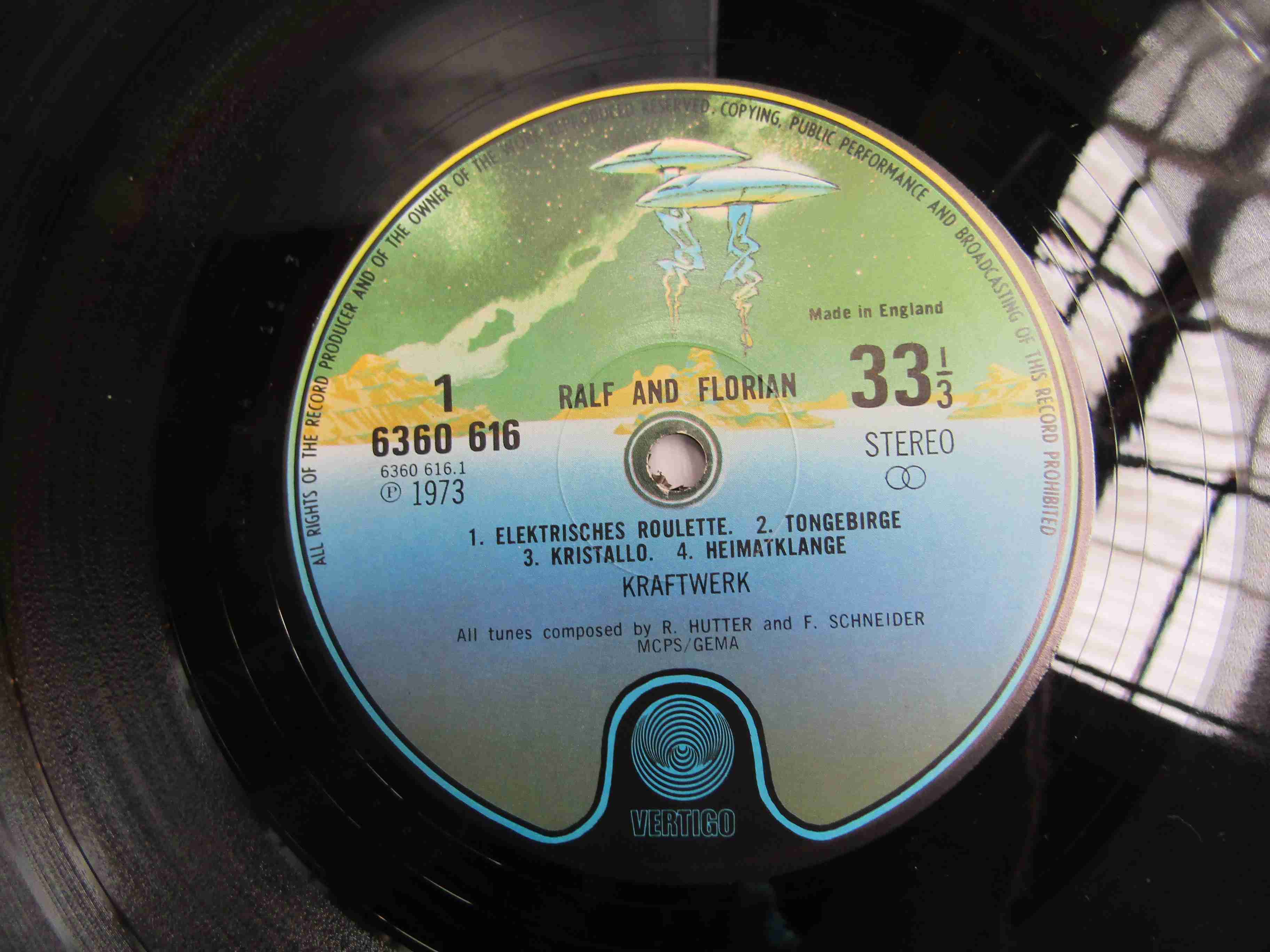KRAFTWERK: 'Ralf And Florian' LP, 1973 UK first pressing, Vertigo 6360 616, - Image 3 of 3