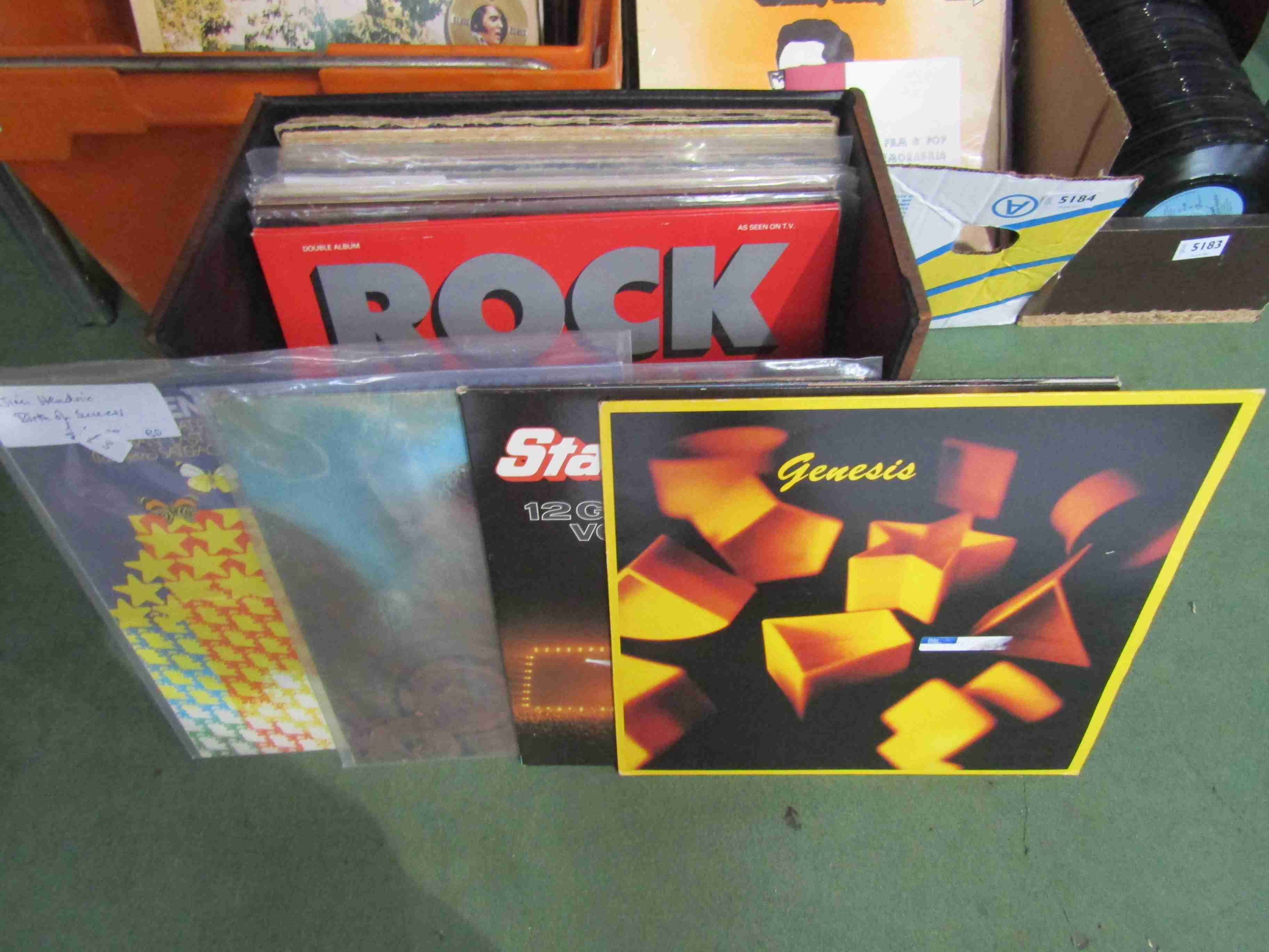 A box of Rock LP's including Pink Floyd,