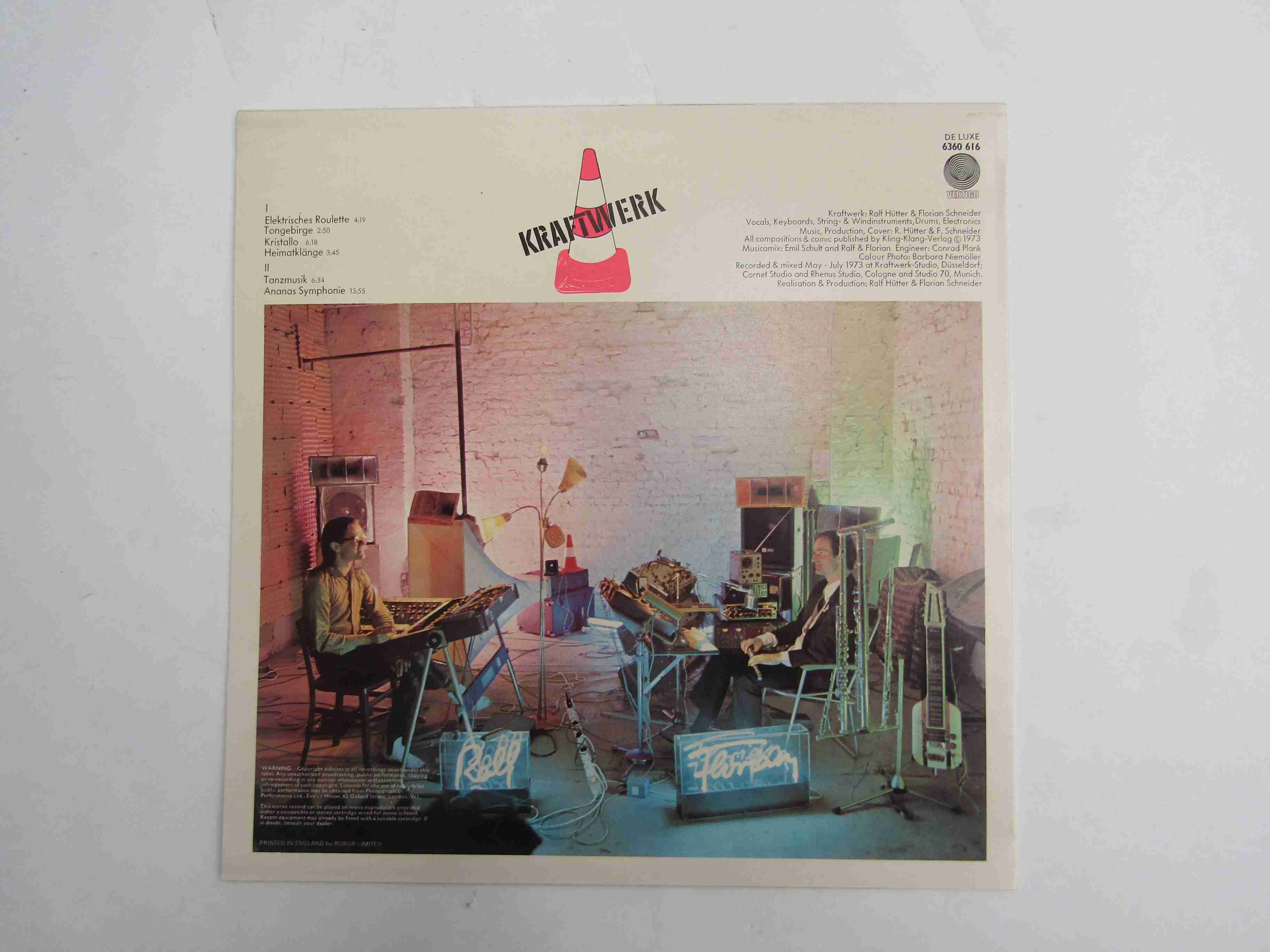 KRAFTWERK: 'Ralf And Florian' LP, 1973 UK first pressing, Vertigo 6360 616, - Image 2 of 3