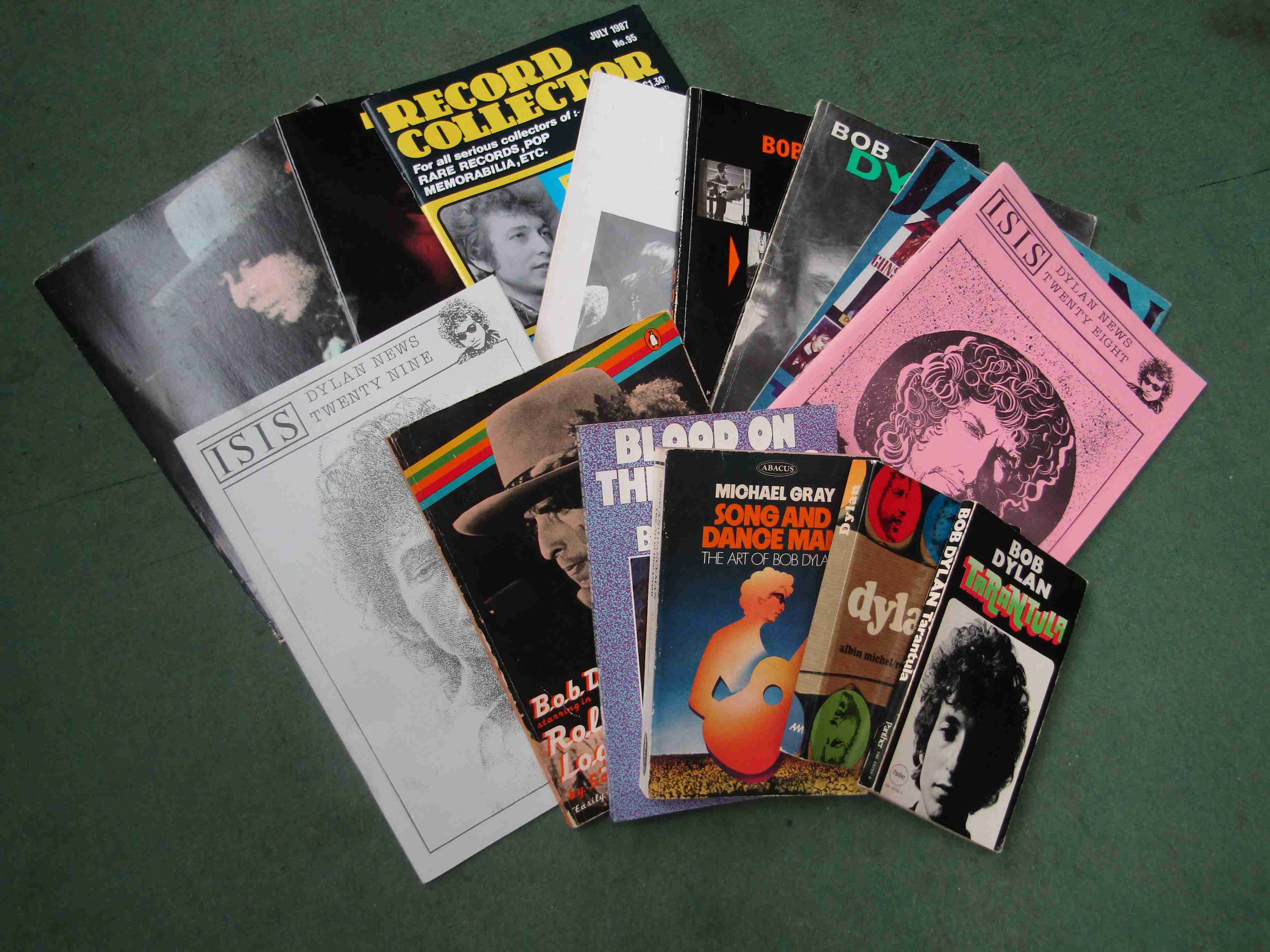 Fourteen assorted Bob Dylan related books and magazines including Oh No! Not Another Bob Dylan Book,