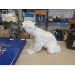 A ceramic polar bear figure