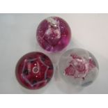 Three Caithness paperweights