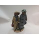 A Lladro figure "Off to School" of boy and girl, boxed,