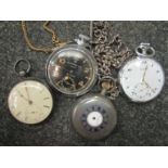 Four 19th and 20th Century pocket watches - Vertex,