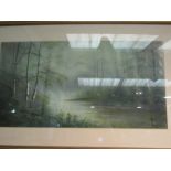 Two framed and glazed pictures "Quiet Brook" and "Misty Morning" (2)